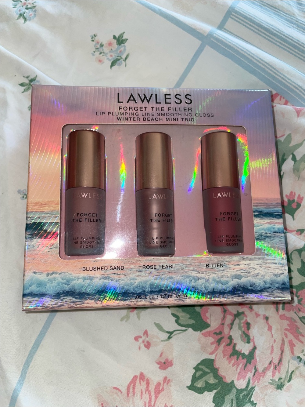 Lawless Forget The Filler Lip Plumping Winter Beach Mini Trio New in Box RARE